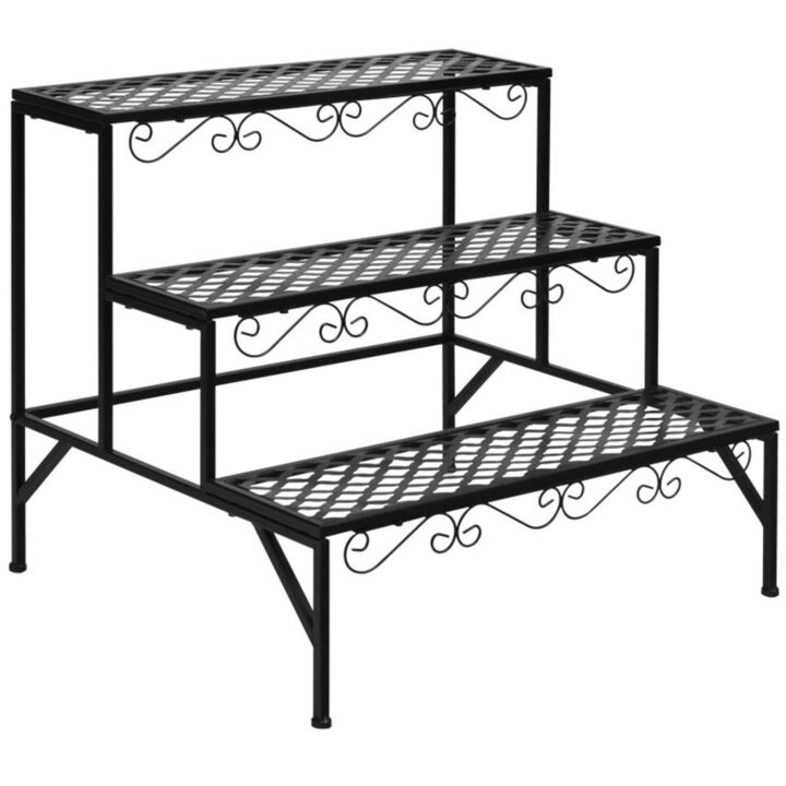 Hivvago 3 Tiers Metal Decorative Plant Stand