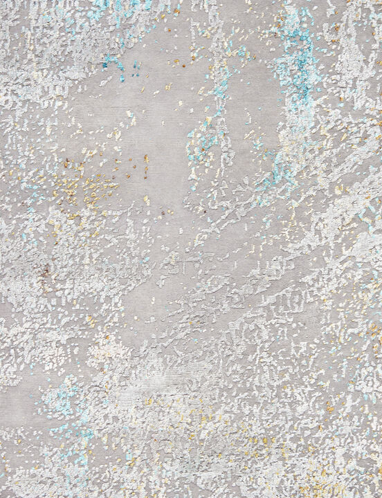 Pasargad Home Modern Hand-Knotted Abstract Area Rug
