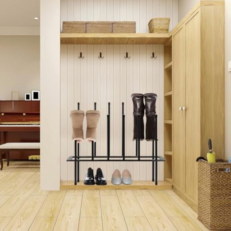 Entryway Metal Shoe Storage Cabinet Closet Boot Rack Rack Organizer image number 3
