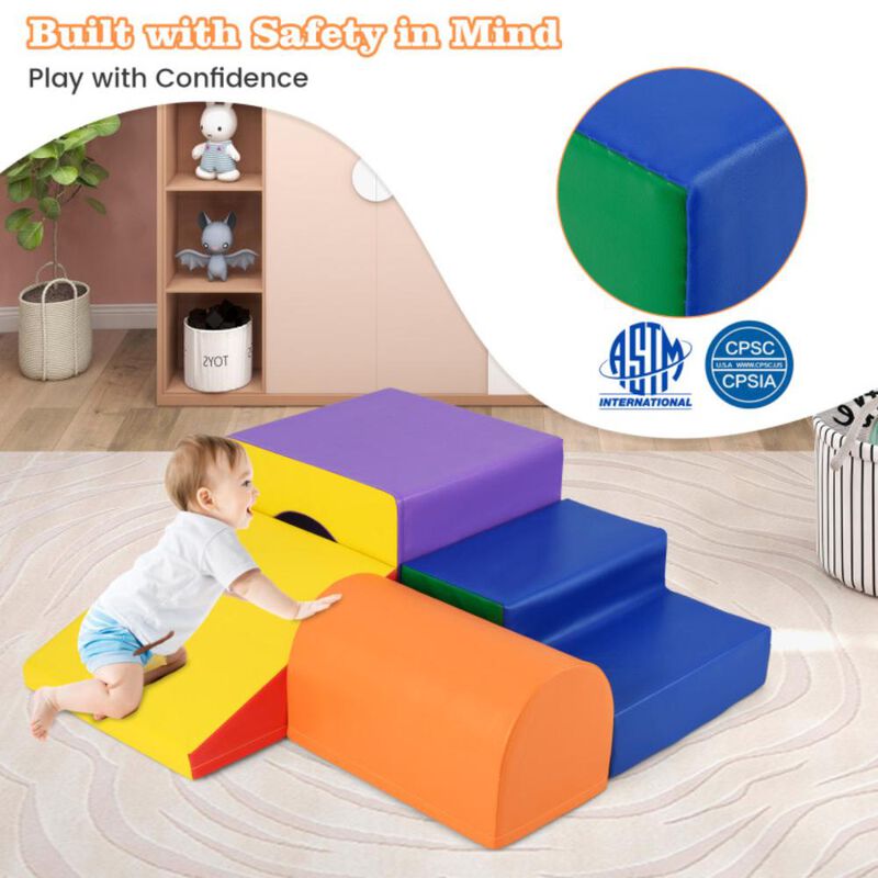 Hivvago Climb and Crawl Foam Block Play Set for Infant Baby