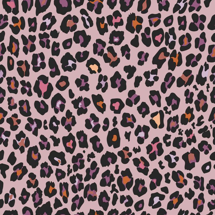 Kids and Teens Fun Leopard Pink Wallpaper G78565