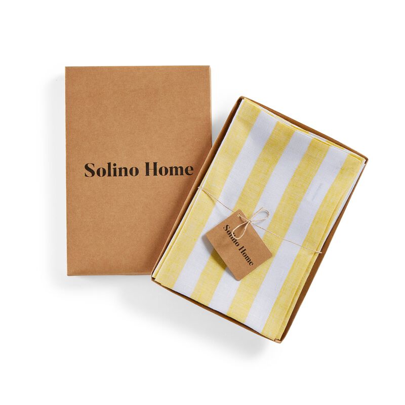 Linen Dinner Napkins - Sorrento Stripe image number 3