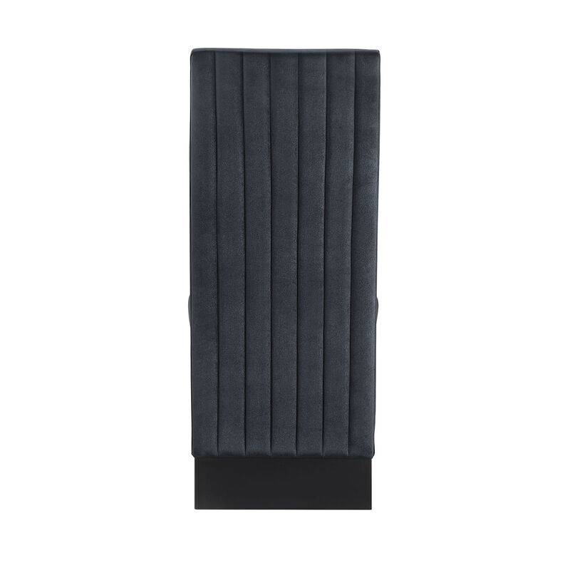 Black Upholstered Dining Chairs Set of 2 image number 1