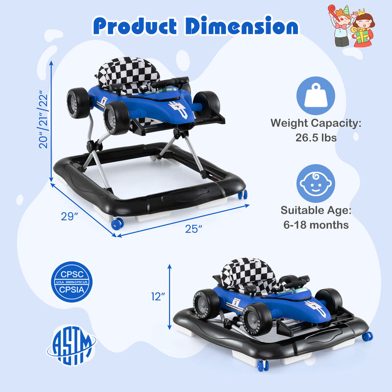4-in-1 Baby Walker and Activity Center – Music, Adjustable Height & Interactive Play