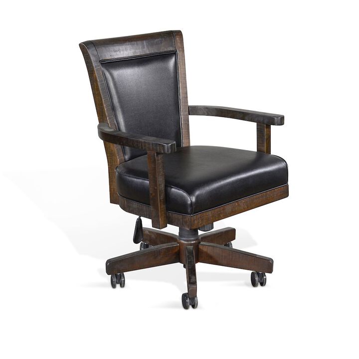 Sunny Designs Game Chair with Casters, Cushion Seat & Back