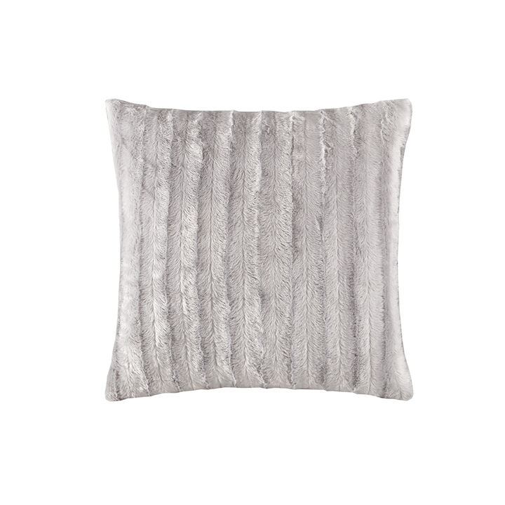 Gracie Mills Wilfred Faux Fur Square Pillow
