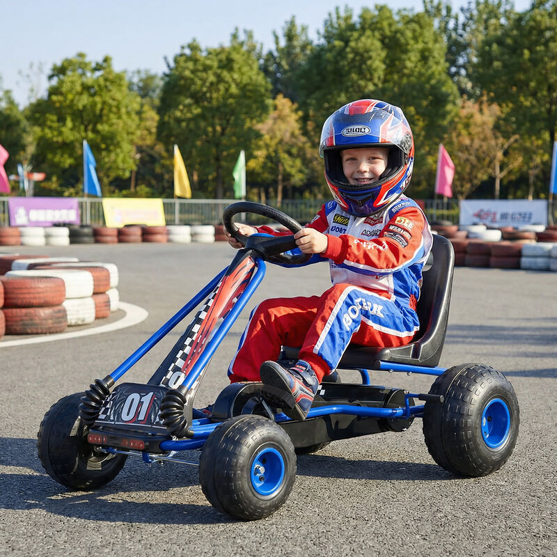 4 Wheel Pedal Go Kart for Kids with Adjustable Seat and All Terrain Wheels image number 1