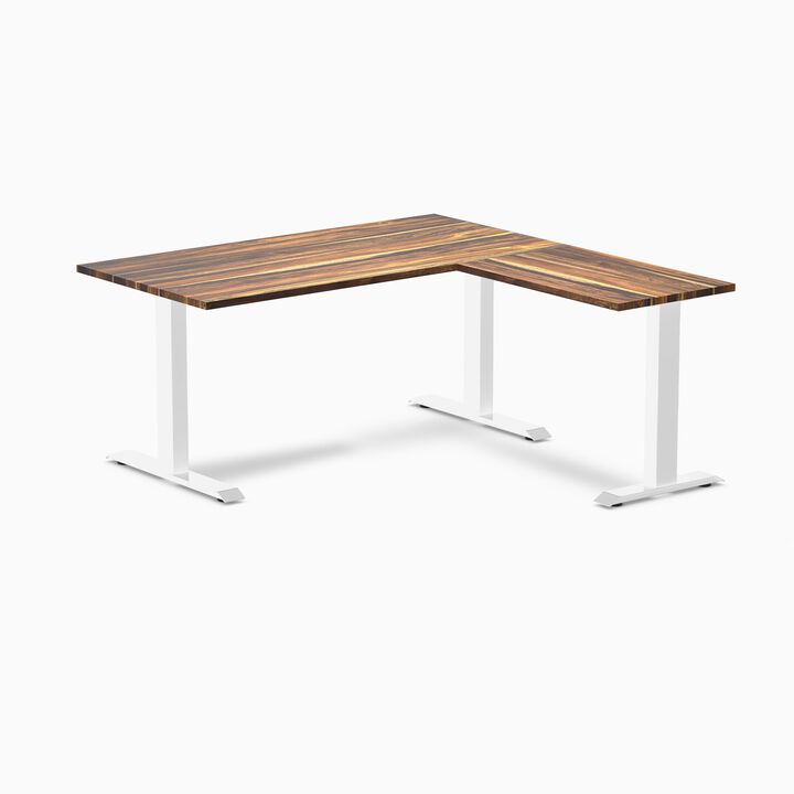 Desky Zero Hardwood L-Shape Office Desk