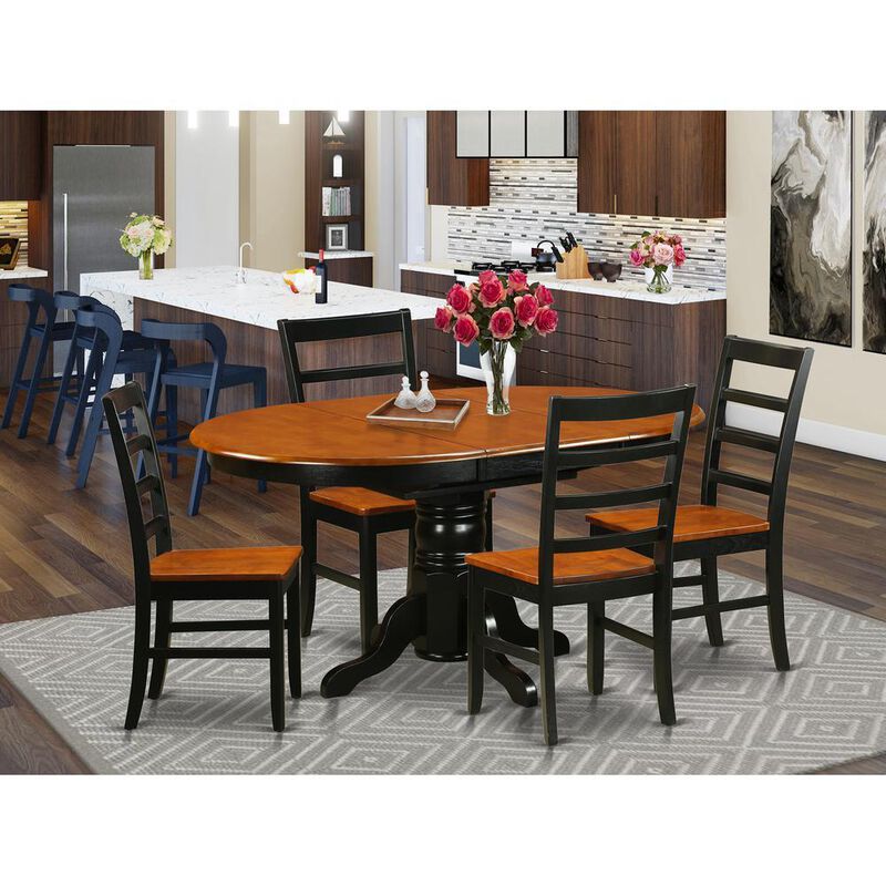 Dining set - 5 Pcs with 4 Wooden Chairs