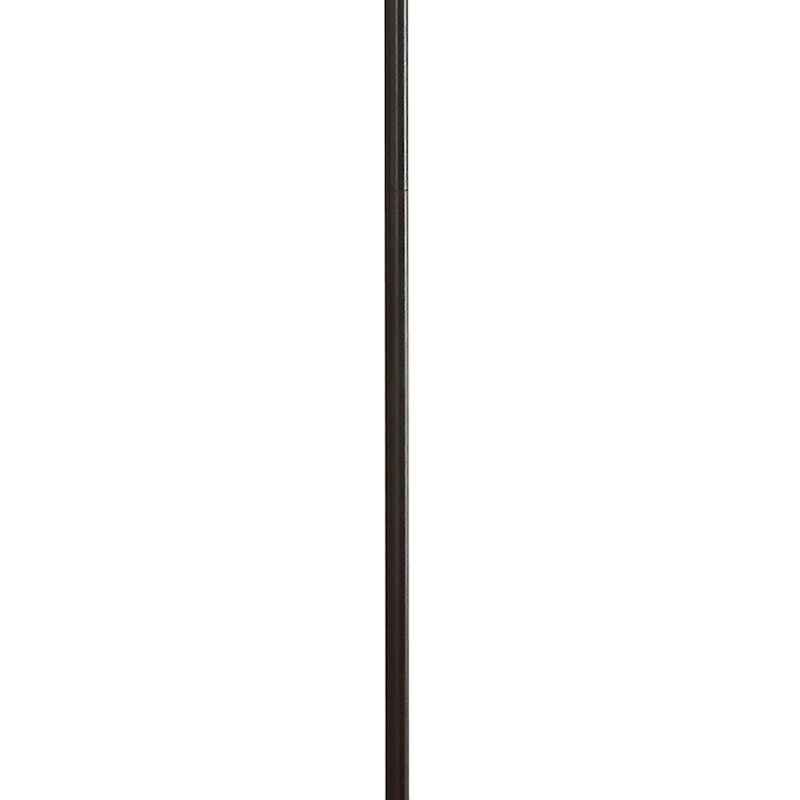 Quinn 63 Inch Accent Floor Lamp, Vintage Fan Design, Antique Bronze Finish - Benzara