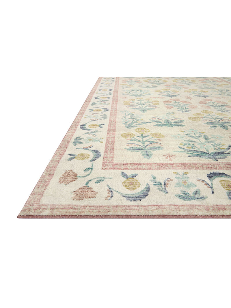 Eden EDE01 Mughal Rose Blush 7'6" x 9'6" Rug by Rifle Paper Co. x Loloi