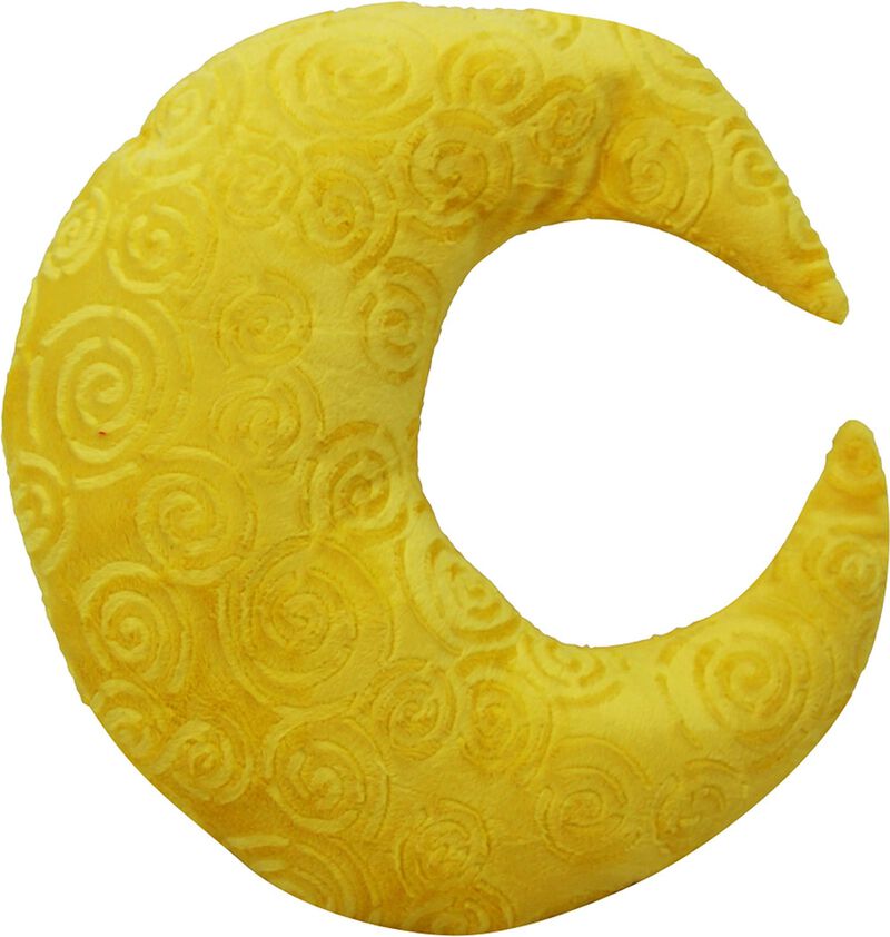 Snuggle Stuffs Crescent Moon Minky Plush Yellow Throw Pillow