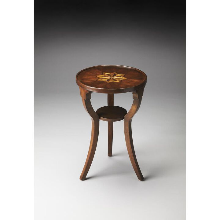 Butler Specialty Company Dalton Round  15.75W Side Table, Dark Brown