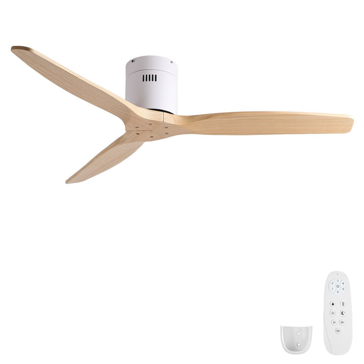 ELEMENT ACE 52 Inch Low Profile Flush Mount Ceiling Fan with Reversible Motor, Quiet Energy Efficient Operation for Low Ceiling Indoor Dry Location Use