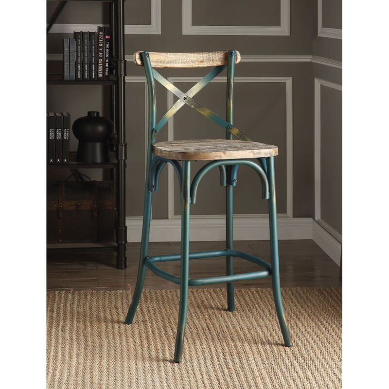 Metal Iron Bar Chair for Counter Height Seating in Kitchen or Dining Area