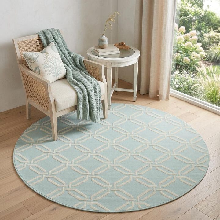 HomeRoots Trellis Round Rug