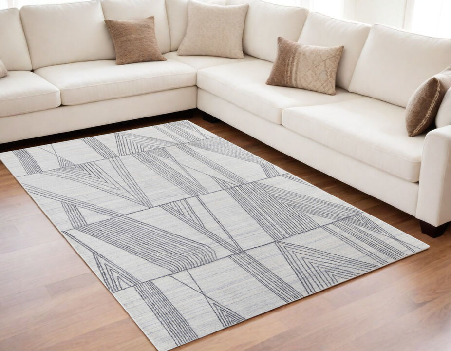 HomeRoots Abstract Hand Woven Area Rug