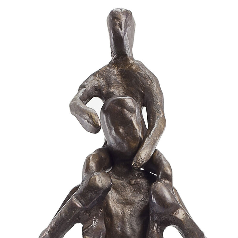 Parents Carrying Children Bronze Sculpture