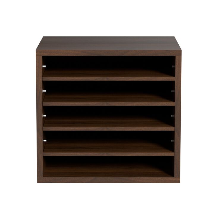5 Compartment Mail Sorter Organizer with Adjustable Shelves for Office, Classroom & Home
