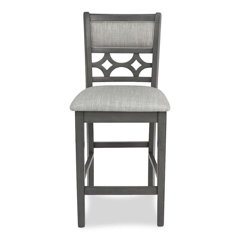 New Classic Furniture Furniture Mitchell 5-Piece Transitional Wood Counter Set in Gray