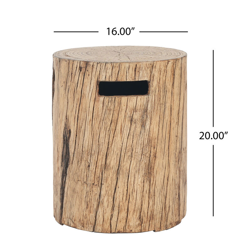 Christopher Knight Home Emina Outdoor Round Lightweight Concrete Propane Tank Cover image number 2