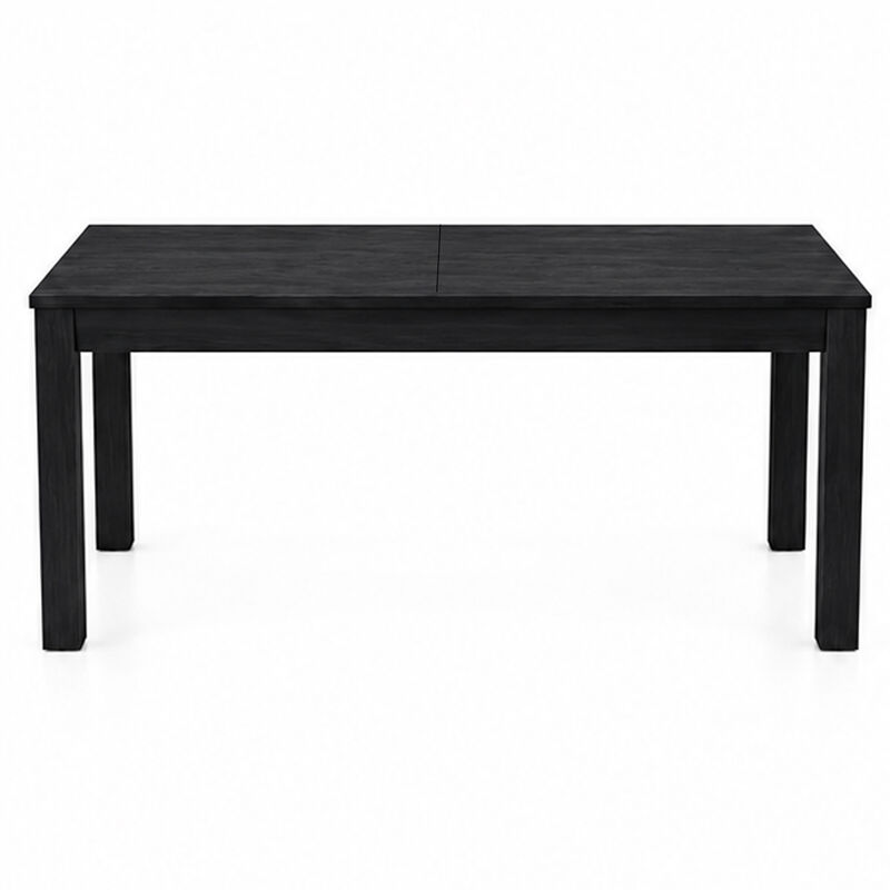 Kizie 9pc Dining Table Set, 94-118 Inch Extendable, Black Wood Chairs image number 2