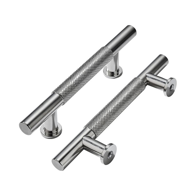khtumeware 10 Pack 3-3/4 Inch(96mm) Drawer Handles Knurled Brushed Nickel Cabinet Pulls Drawer Pulls Kitchen Hardware Kitchen Ha