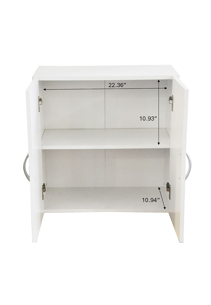 24 in. W x 12 in. D x 24 in. H Bathroom Storage Wall Cabinet in White Titanium