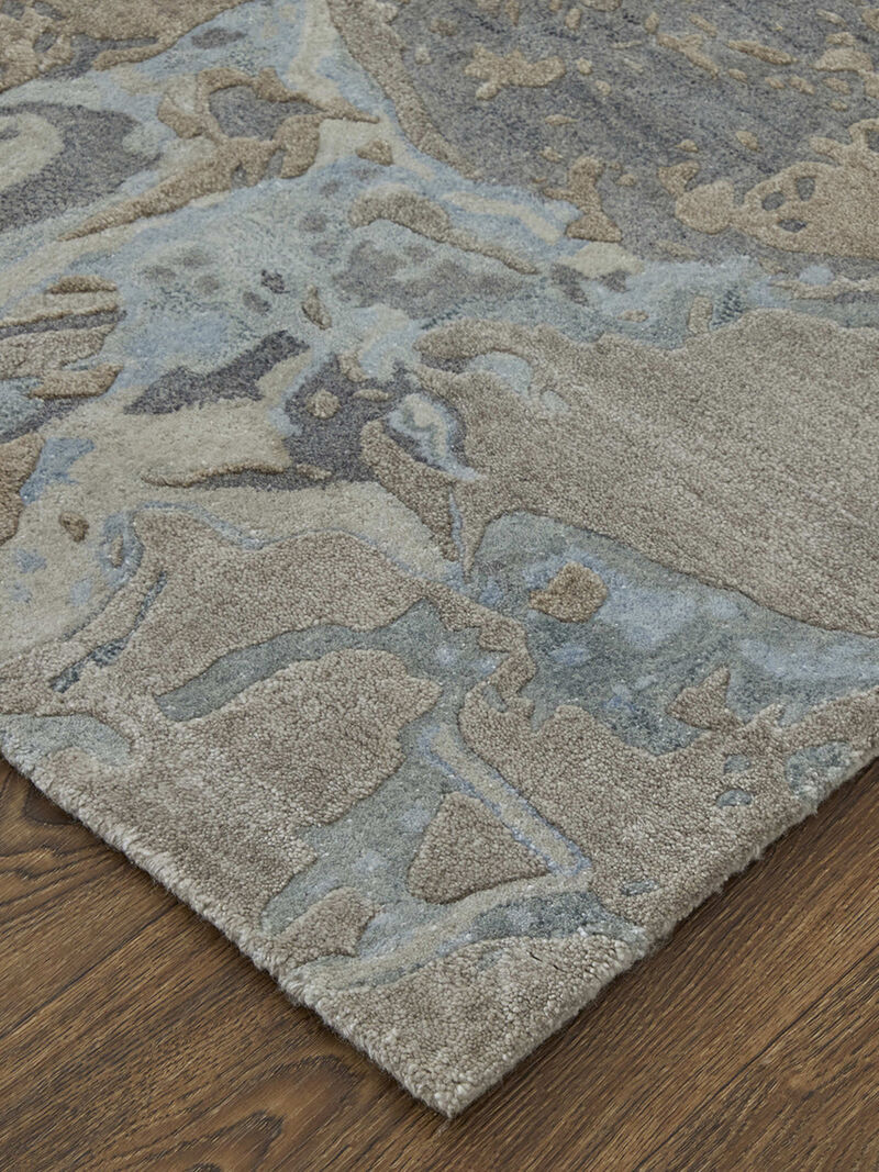 Zarah 8918F 10' x 14' Gray/Tan/Blue Rug