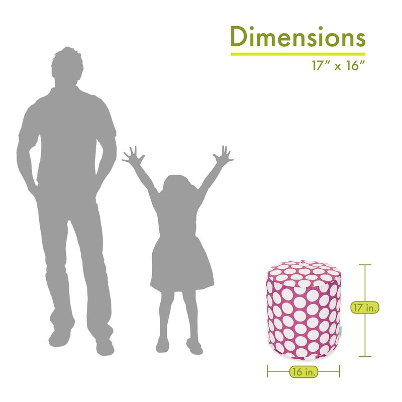 Majestic Home Goods Pouf Polka Dot (Large) Hot Pink