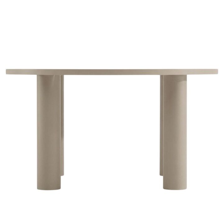 Aluminum Outdoor Dining Table with Round Top and Sturdy Base