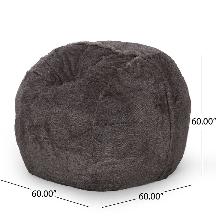 GOODSILO Modern Cozy Bean Bag Chair with Soft Faux Fur Cover and Removable Washable Design