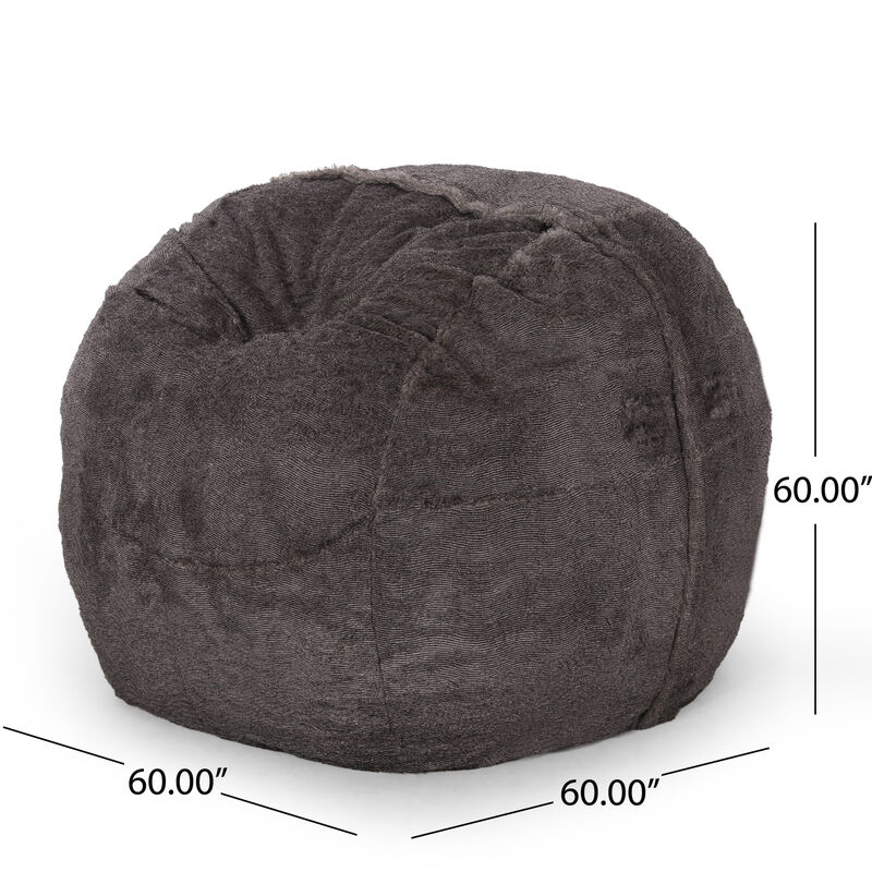 GOODSILO Modern Cozy Bean Bag Chair with Soft Faux Fur Cover and Removable Washable Design image number 1