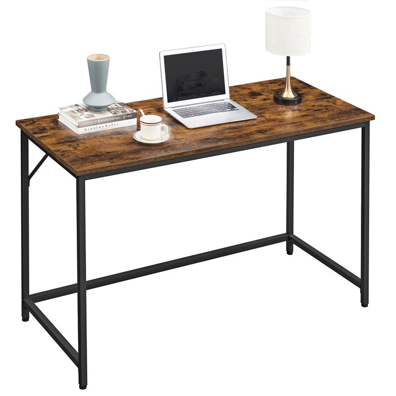 BreeBe Industrial Writing Computer Desk with Metal Frame