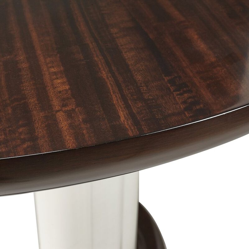 Michael Amini Paris Chic 48" Round Dining Table - Espresso image number 6