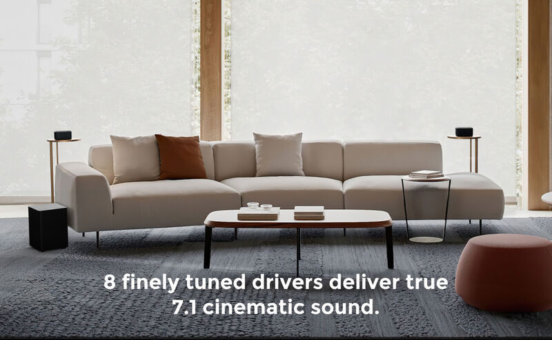 ULTIMEA Poseidon D80 Boom 7.1 Soundbar, Dolby Atmos,6.5" Subwoofer,500W Sound System for TV with Wireless Subwoofer image number 6