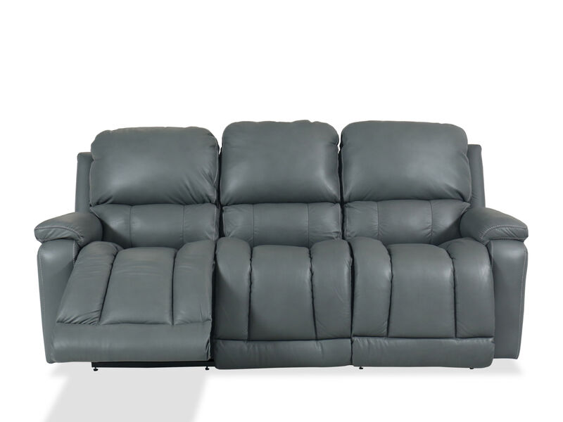 Greyson Power Reclining Sofa in Blue Gray