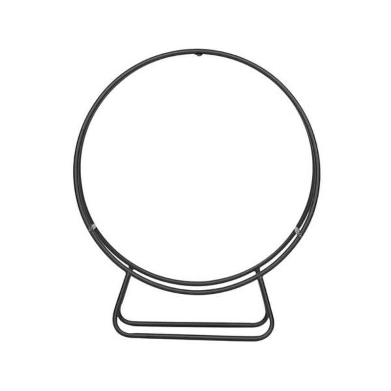 Iron Firewood Stand with Sand Pattern and Arrow Design for Indoor Outdoor