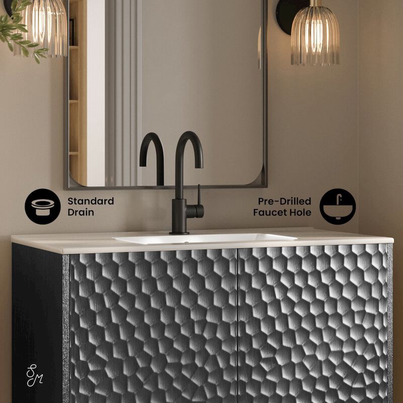 Bosse 36" Freestanding Bathroom Vanity with Sink Top image number 3