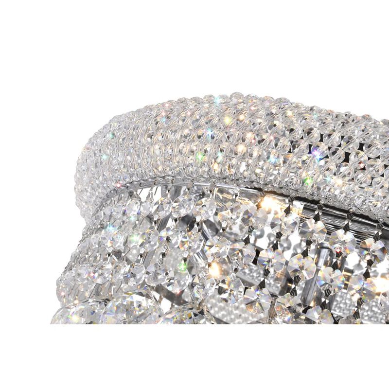 Empire 8 Light Flush Mount With Chrome Finish