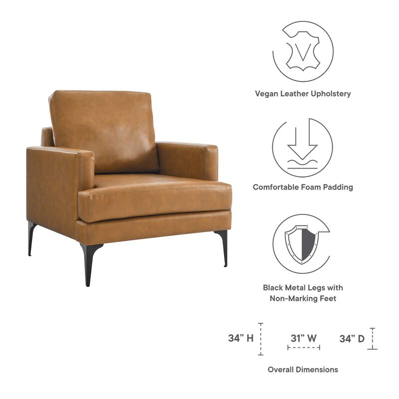 Evermore Vegan Leather Armchair