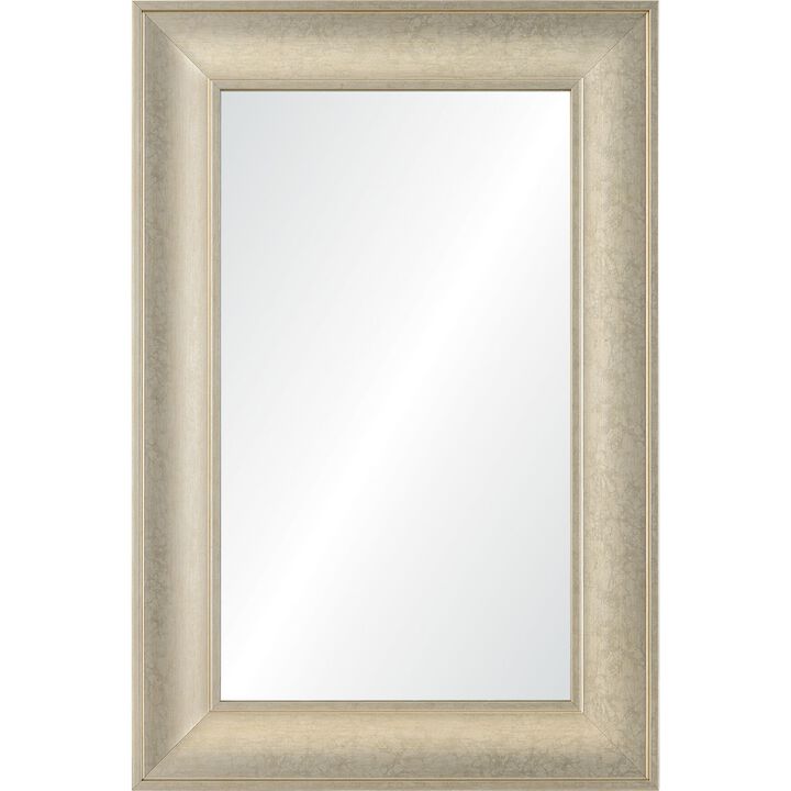 36" Brown Traditional Rectangular Framed Wall Mirror