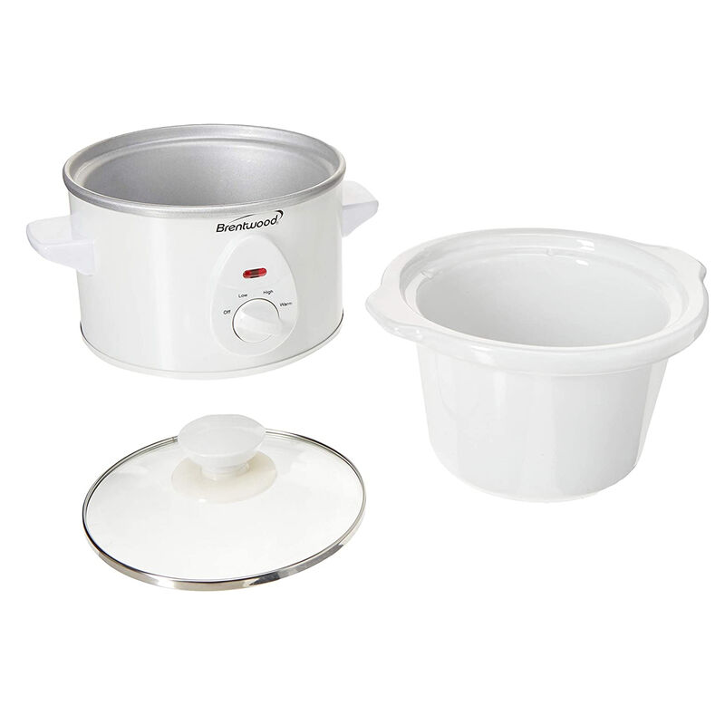 Brentwood 1.5 QT Slow Cooker in White image number 3