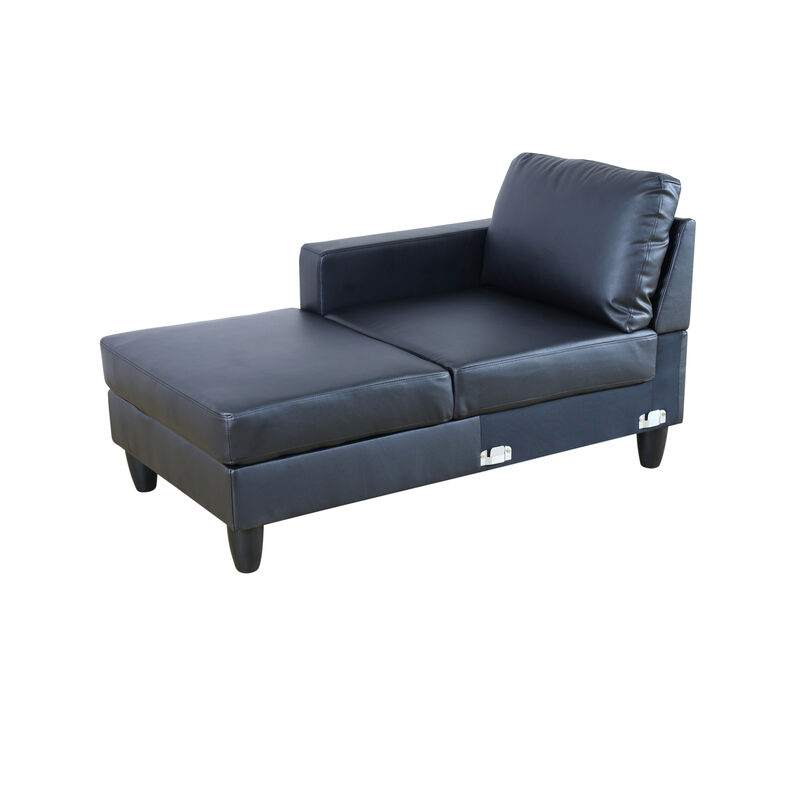 Lumzil Faux Leather Fabric L-Shaped Sectional Sofa image number 6