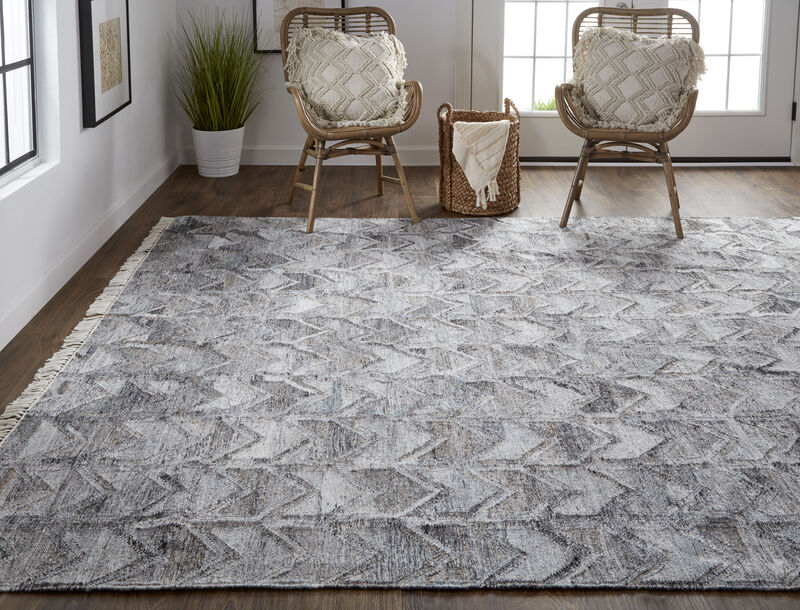 Beckett 0813F Gray/Silver/Taupe 2' x 3' Rug