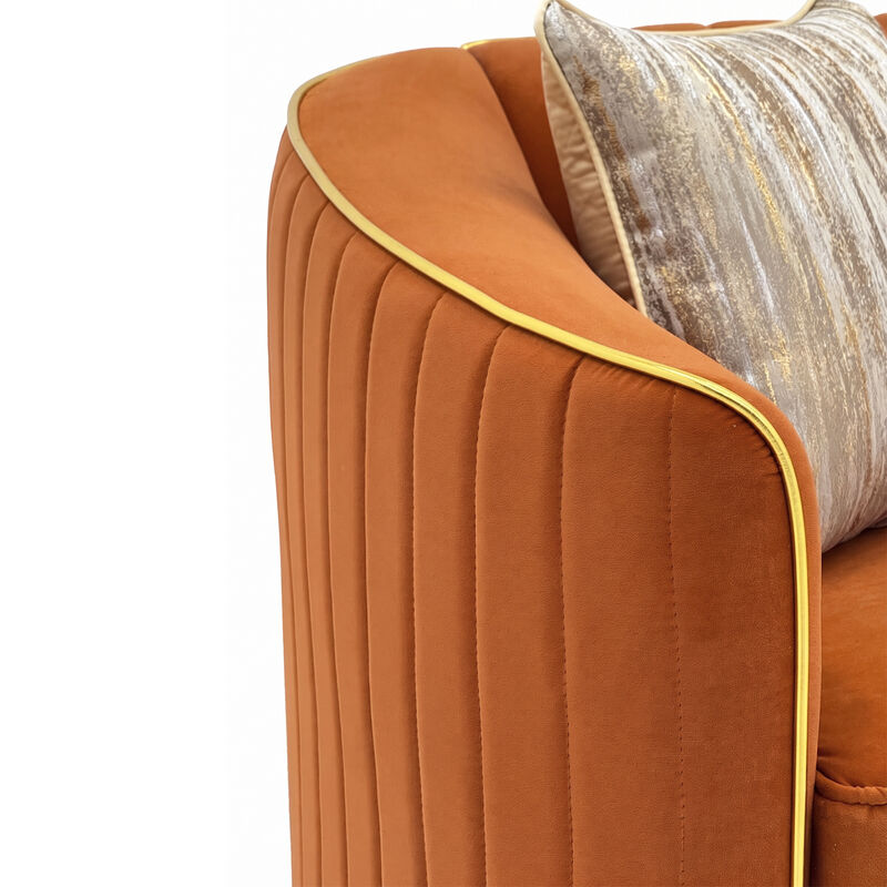 Grebol 3 Seater Velvet Sofa image number 7