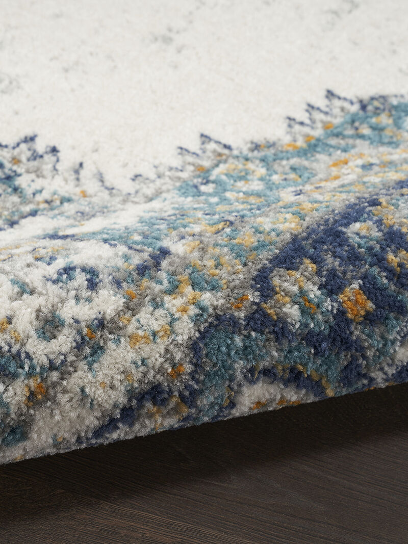Passion PSN03 Ivory/Gray/Blue 5'3" x 7'3" Rug image number 4