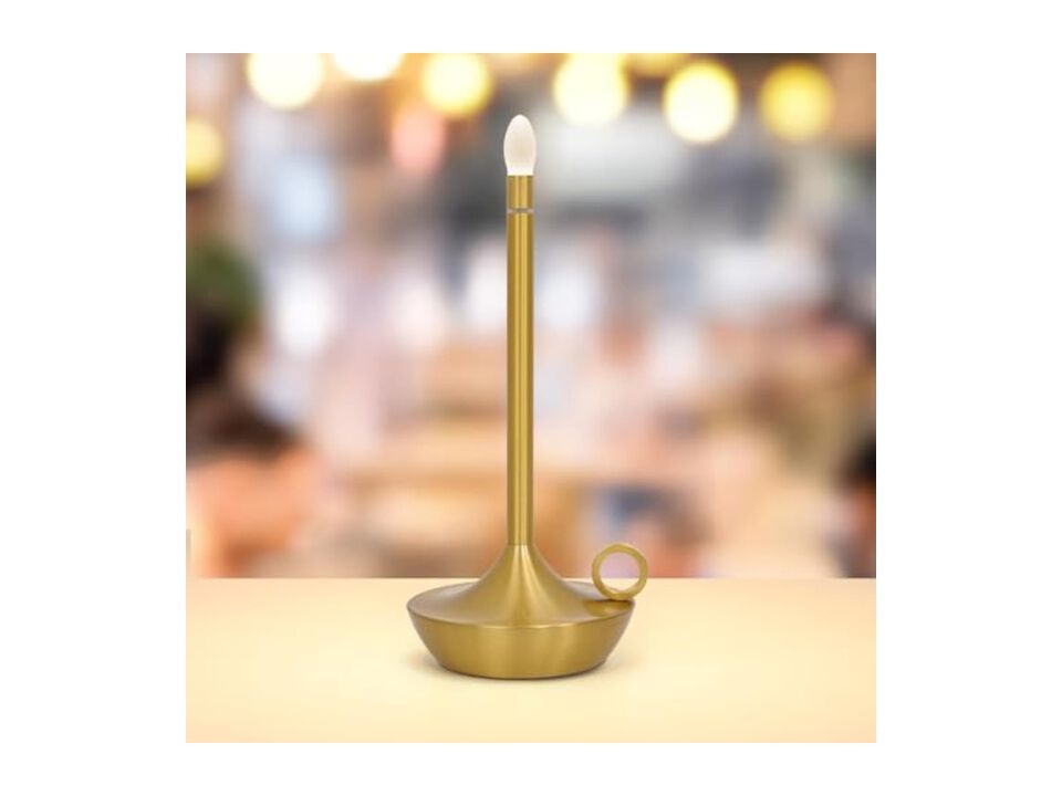 Rechargeable Battery Operated Table Lamp For Bedroom Desk Dining Room Gold