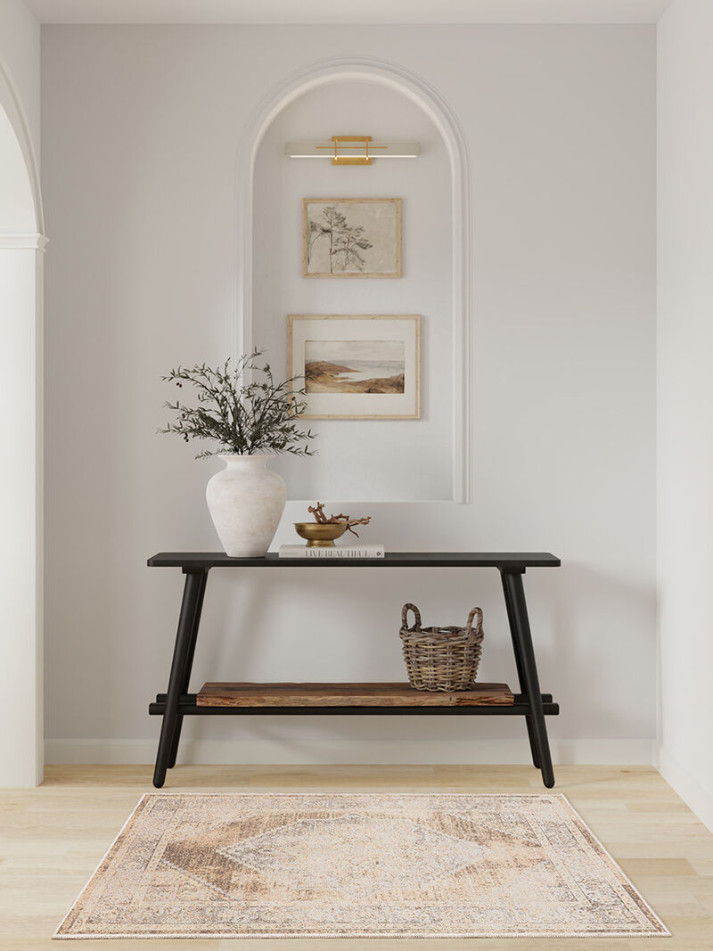 Astra Machine Washable ASW13 Beige 3'3" x 5' Rug