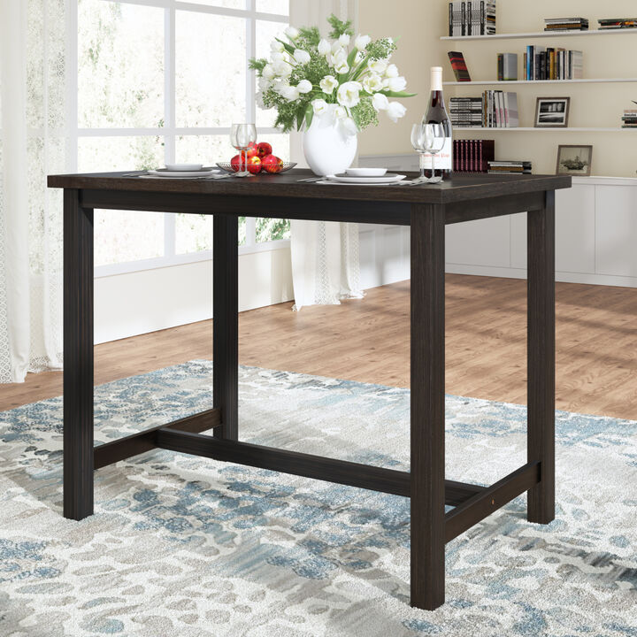 Rustic Wooden Counter Height Dining Table